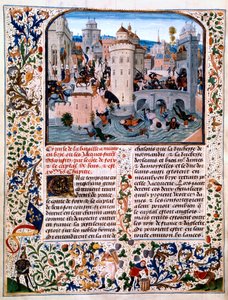 Bloedbad van de opstandige boeren in Meaux, 1358, ca. 1475 door Loyset Liedet