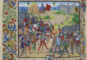 De Slag bij Duinkerken op 25 Mei 1383, ca. 1470-1475 door Loyset Liedet