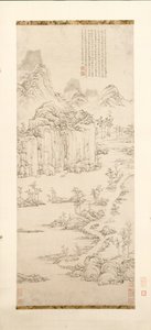 Daoïstische Toevlucht in Berg- en Stroomlandschap na Ni Zan [1301-1374] door Lu Zhi