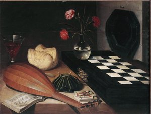 Stilleven bij het schaakspel door Lubin Baugin