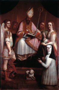 Sint Augustinus van Hippo met heiligen