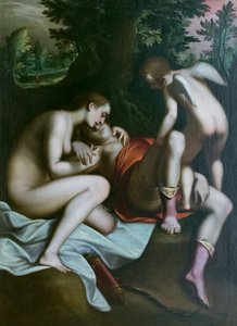 De dood van Adonis (voor 1585) door Luca Cambiaso