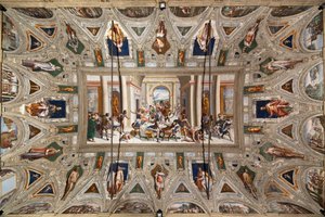 Het verhaal van Odysseus (de terugkeer), plafond van Salone Cambiaso door Luca Cambiaso
