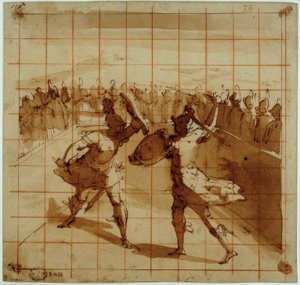 Aeneas tegen Turnus door Luca Cambiaso