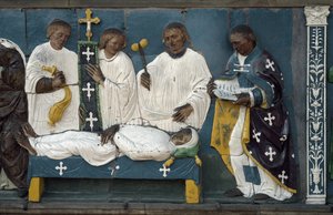 Begrafenis van de Doden (detail) door Luca Della Robbia