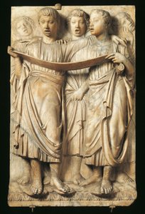 Zingende kinderen (detail) door Luca Della Robbia