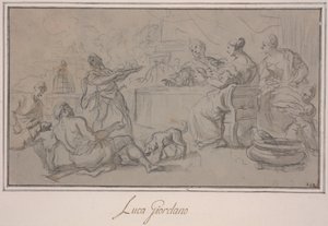 Banket van de rijken door Luca Giordano
