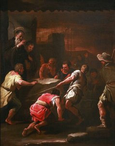 Frans:  Un miracle de saint Benoît Een wonder door Sint Benedictus door Luca Giordano