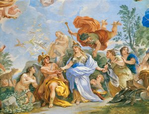 Fresco met apotheose van de Medici-familie (detail)