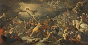 Oprichting van het kruis door Luca Giordano