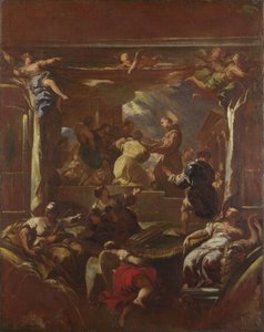 Sint Antonius van Padua herstelt de voet van een man door Luca Giordano
