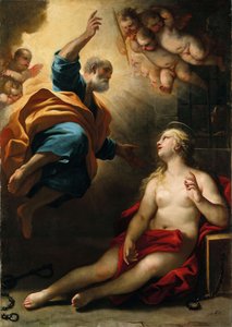 Sint Pieter geneest Sint Agatha door Luca Giordano