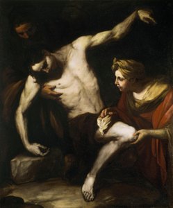 De heilige Sebastiaan verzorgd door de heilige Irene door Luca Giordano