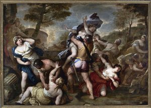 De ontvoering van de Sabijnen door Luca Giordano