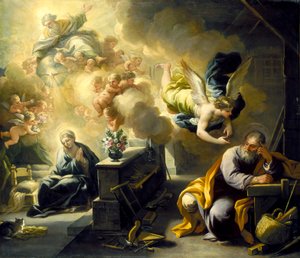 De droom van St. Joseph (c.1700) door Luca Giordano