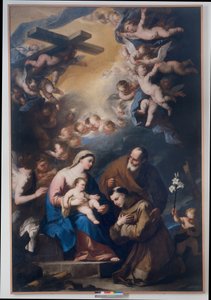 De Heilige Familie vereerd door St. Antonius van Padua