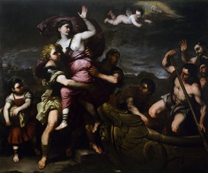 De ontvoering van Helena, ca. 1665, door Luca Giordano (1632-1705), olieverf op doek, 254x310 cm, Italië door Luca Giordano