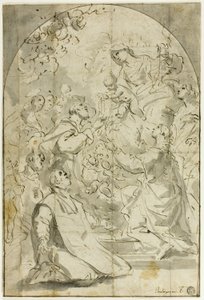 Visioen van Sint Dominicus door Luca Giordano