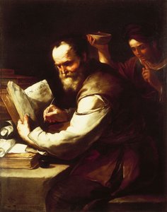 Xanthippe giet water op de nek van Socrates