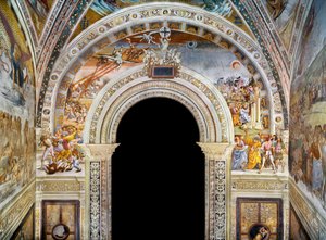 Apocalyps, uit Laatste Oordeel fresco cyclus door Luca Signorelli