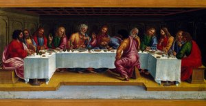 Verhalen van Christus, het Laatste Avondmaal door Luca Signorelli