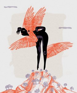 Mystieke gevleugelde figuur