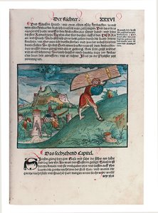 Illustratie uit het Oude Testament, deel II, Jozua - Esther, uit de Bijbel, vertaald door Martin Luther, Wittenberg, 1524 door Lucas Cranach