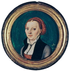 Portret van Katharina von Bora, Vrouw van Martin Luther door Lucas Cranach the Elder