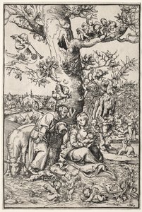 Rust tijdens de Vlucht naar Egypte door Lucas Cranach