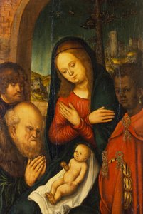 De aanbidding der koningen door Lucas Cranach