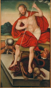 Christus als overwinnaar van dood en duivel door Lucas Cranach der Jüngere