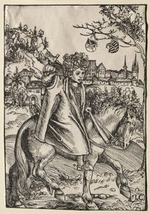 Een jongen te paard, 1506 door Lucas Cranach the Elder