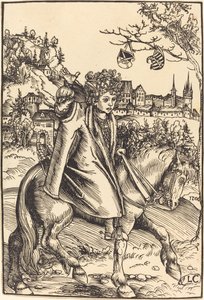Een Saksische Prins te Paard door Lucas Cranach the Elder