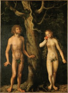 Adam en Eva door Lucas Cranach the Elder