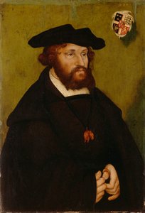 Duits: Bildnis König Christians II. von Dänemark Portret van Koning Christian II van Denemarken door Lucas Cranach the Elder