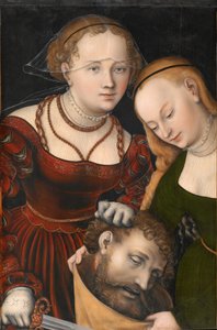 Duits: Judith mit dem Haupt des Holofernes und einer Dienerin Judith met het hoofd van Holofernes en een dienares