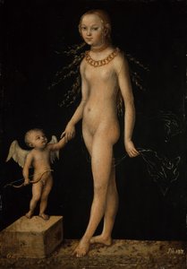 Duits: Venus und Amor Venus en Cupido door Lucas Cranach the Elder