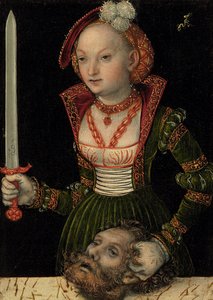 Judith met het hoofd van Holofernes door Lucas Cranach the Elder