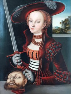 Judith met het hoofd van Holofernes door Lucas Cranach the Elder
