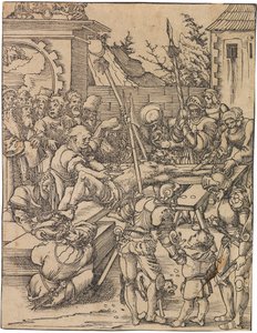 Martelaarschap van Sint Bartholomeus. Uit de serie Martelaarschap van de Twaalf Apostelen, ca. 1520 door Lucas Cranach the Elder