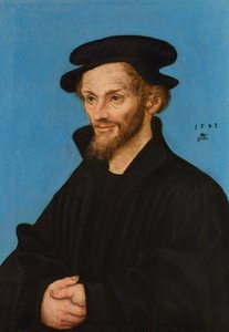 Portret van Philipp Melanchthon door Lucas Cranach the Elder