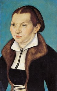 Portret van Katharina Luther, geboren Katharina von Bora 1499-1552, 1529 door Lucas Cranach the Elder