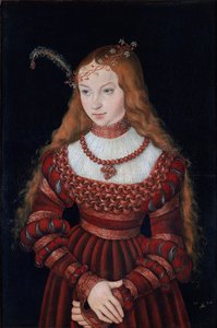 Portret van prinses Sibylle van Kleef door Lucas Cranach the Elder