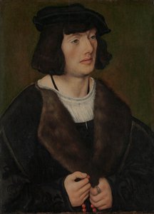 Portret van een man met een rozenkrans, ca. 1508 door Lucas Cranach the Elder