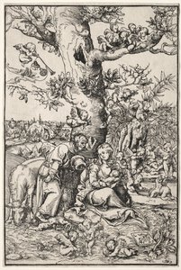 Rust tijdens de Vlucht naar Egypte, 1509 door Lucas Cranach the Elder