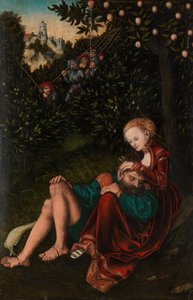Samson en Delila door Lucas Cranach the Elder