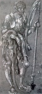 St George, c1504-1553 door Lucas Cranach the Elder