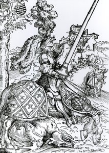 Sint-Joris te paard, 1507 door Lucas Cranach the Elder