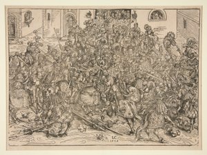 Het vierde toernooi door Lucas Cranach the Elder