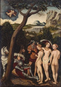 Het Oordeel van Paris door Lucas Cranach the Elder